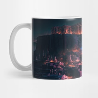 Acropolis Cyberpunk style Mug